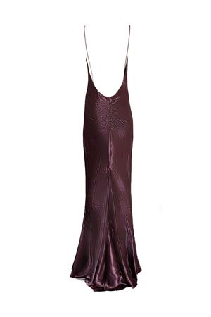 Purple satin viscose long dress THE ANDAMANE | T180130ATNV127721